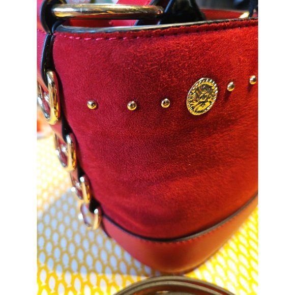 BNWOT Topshop Red Drawstring Bucket Bag, w.Handle + Strap, Immaculate Condition - Picture 10 of 16